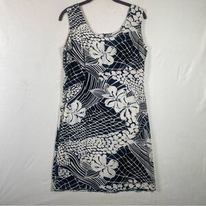 Jam's World 50th Anniversary Black/White Tropical Floral Sleeveless Dress Size M
